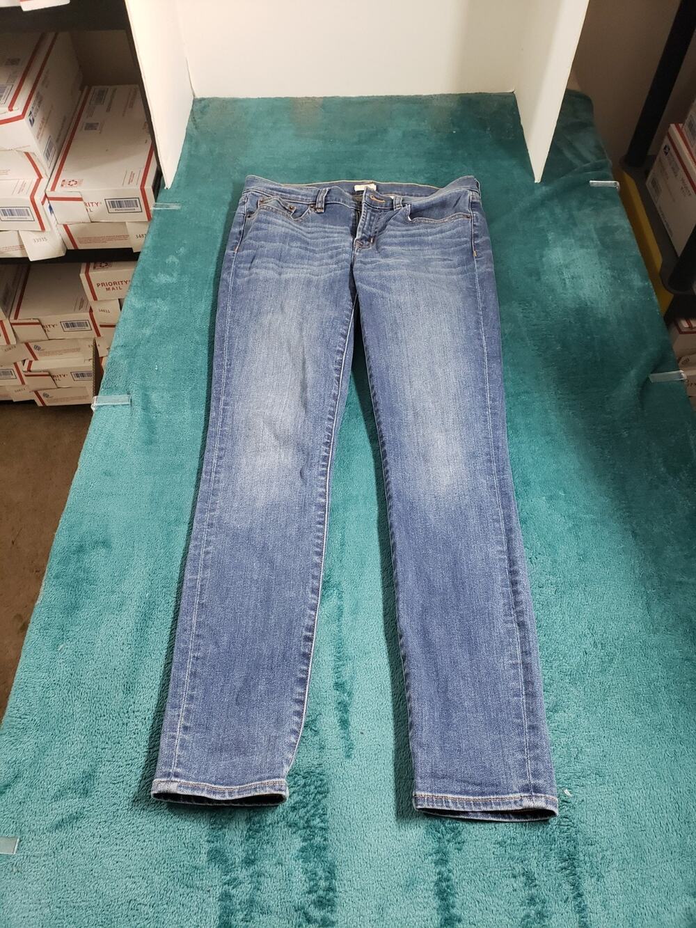 J.Crew Jeans Size 26x28 Mens Blue Pants Stretch Denim Mid Rise Straight
